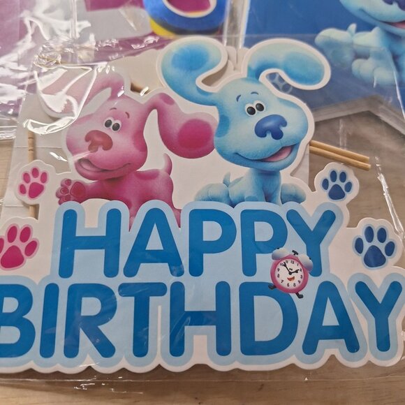 Blues‎ Clues Birthday Party Supplies Kids Decorations Banner Cupcake Topper Dog - Picture 2 of 5